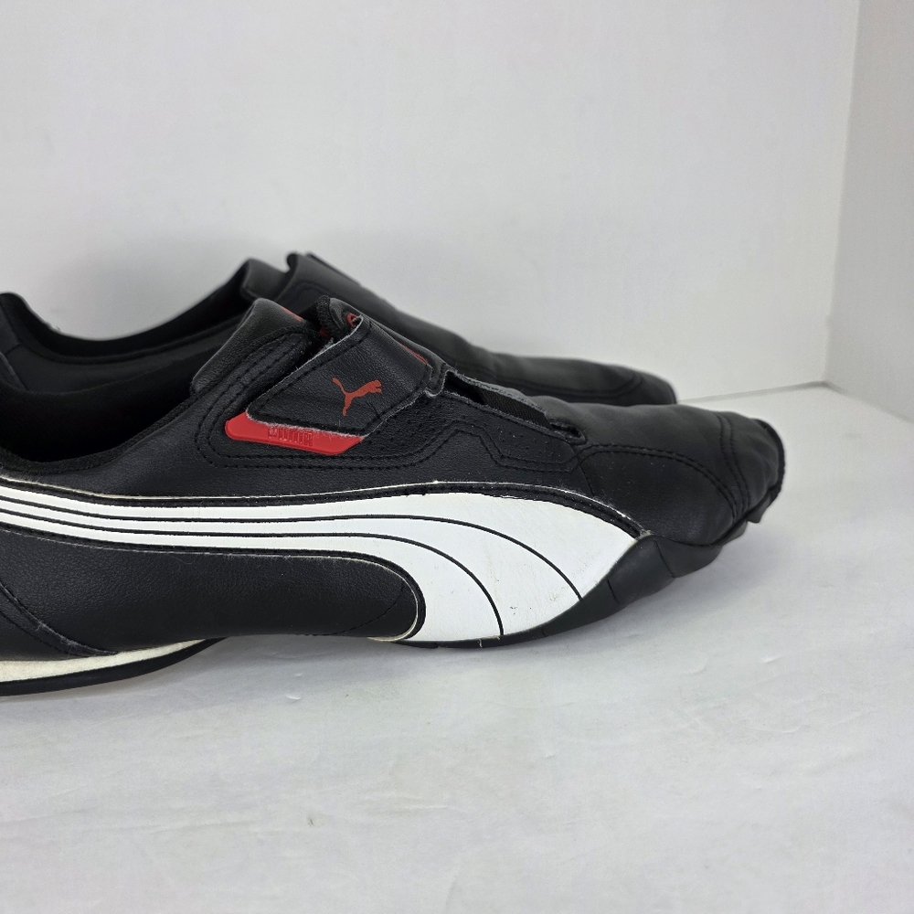 Puma Redon Move Mens Sz 10.5 Shoes Sneakers Low Top Slip On Black White Leather - Picture 9 of 16